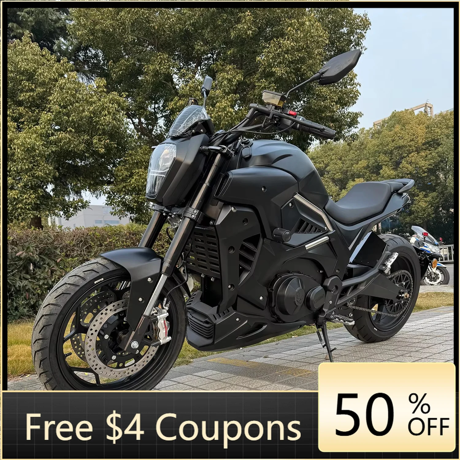 Rs 8000W medium drive belt/chain drive rear single arm motor 150 km/h adult high-speed racing electric motorcycle