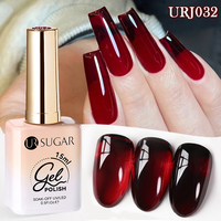 UR SUGAR 15ml Blood Red Jelly Gel Nail Polish Translucent Color Crystal Nude Gel Nail Art Varnish For Fall Winter Manicure