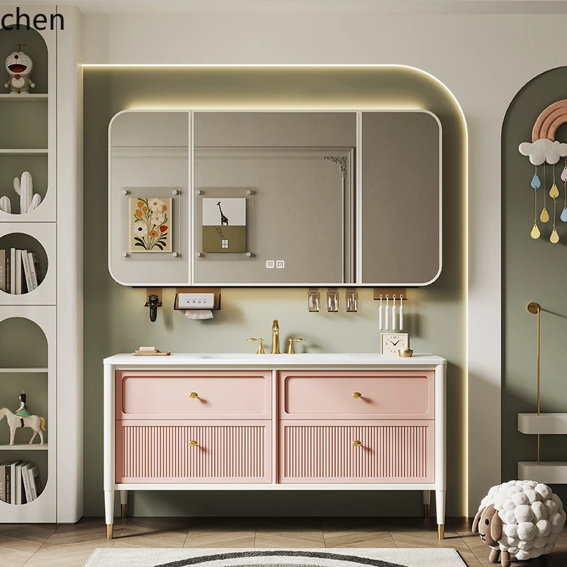 ZML floor-to-ceiling Nanyang wind bathroom cabinet group Wash basin cabinet