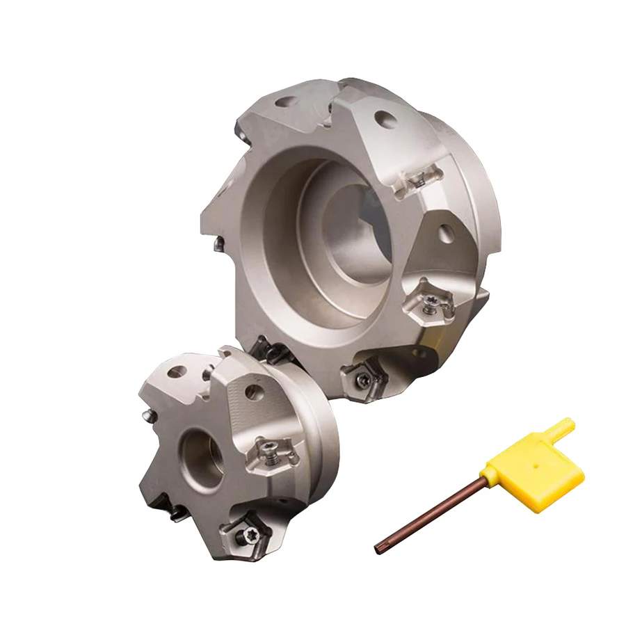 Imagem -06 - Disco de Fresa Mfpn66050r4t 063r5t 080276t Cnc Plano Fresagem Rápida Alimentação Aberta Áspera Pnmu Inserções Indexáveis de Dupla Face