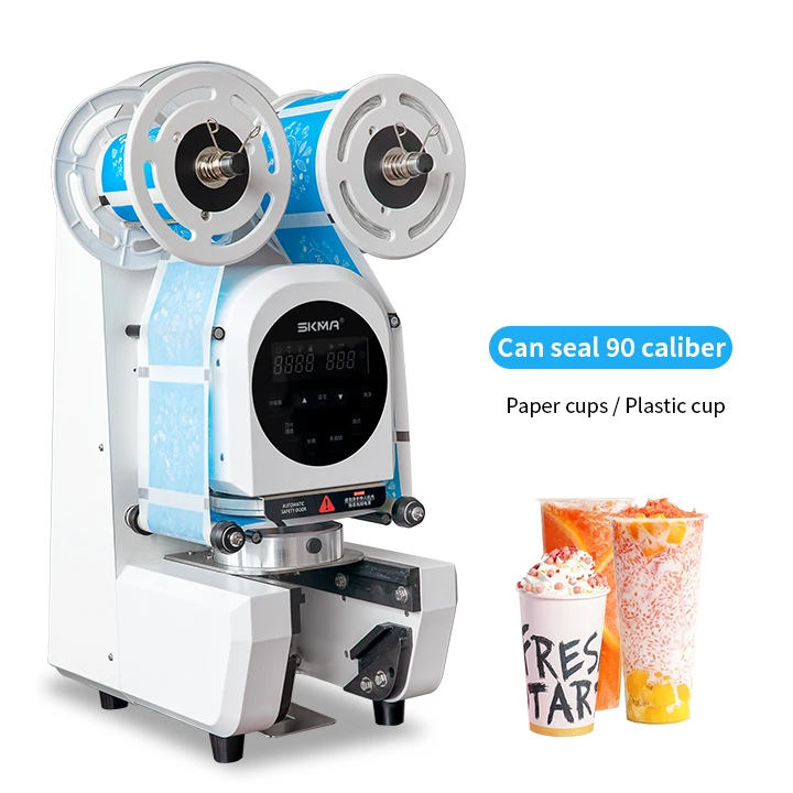 CE 95mm 90mm Electric Commercial Coffee Bubble Tea Machine sealing machine for plastics packages  plastic cup  sealing machines