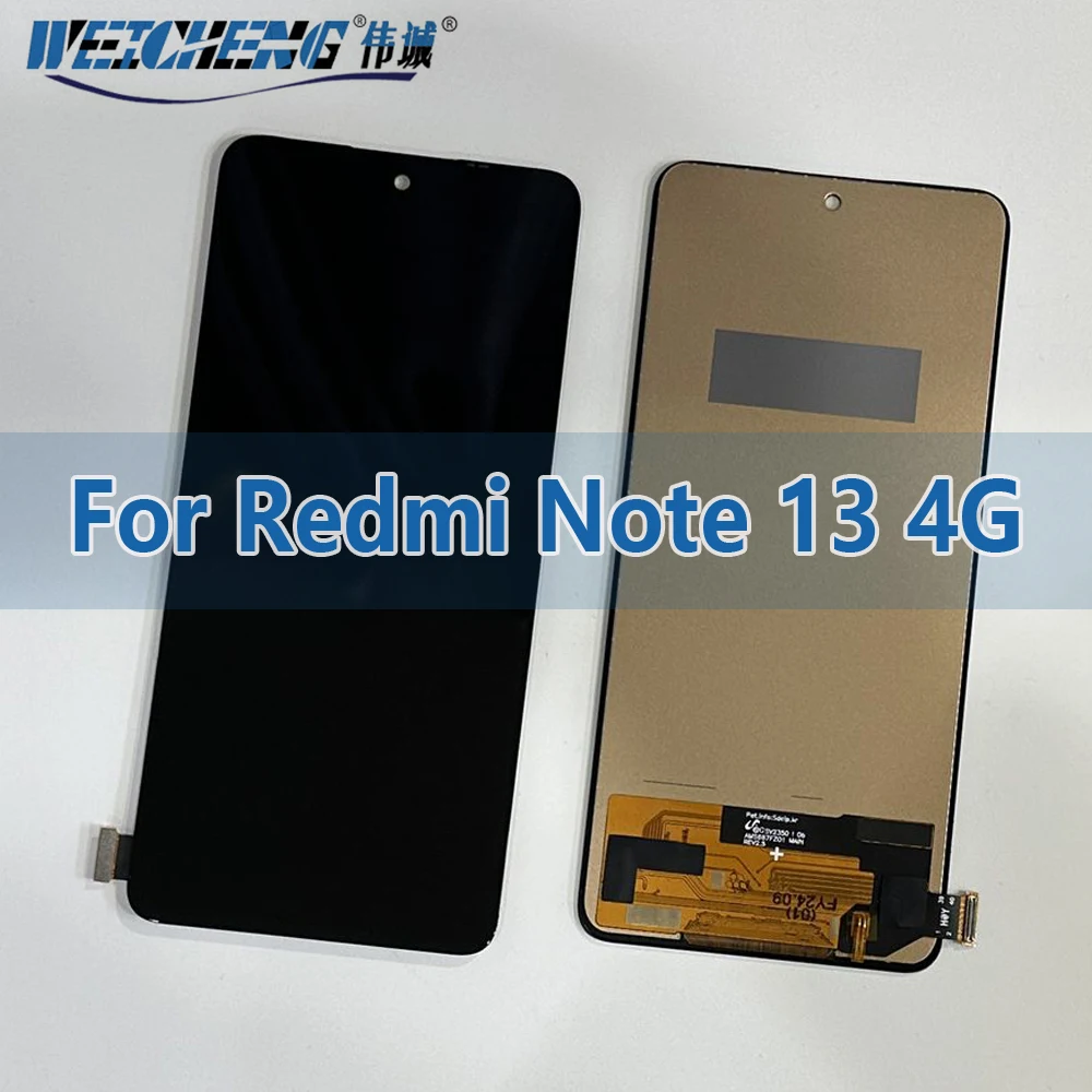 

6,67 "для Xiaomi Redmi Note 13 4G ЖК-дисплей с сенсорным преобразователем в сборе для 23129RAA4G, 23124RA7EO