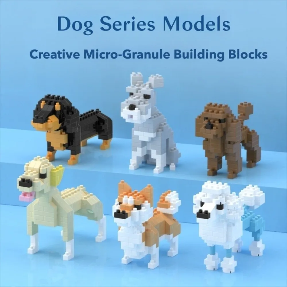 Animal Series Teckel Bouwstenen Mini Formaat Gedetailleerd Ontwerp Kat Bouwstenen Speelgoed Levensechte Uiterlijk