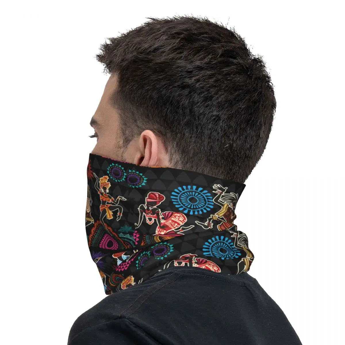 Bandana africana para adultos, pasamontañas transpirable para el cuello, 1 unidad