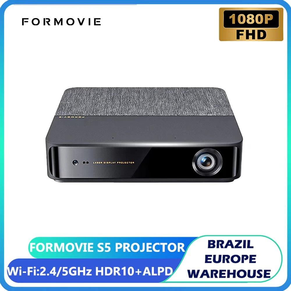 Formovie S5 Laser Mini Portable Full HD Projector for Home Theater 1100ANSI with Full Keystone Correction Android Wifi Beamer tv