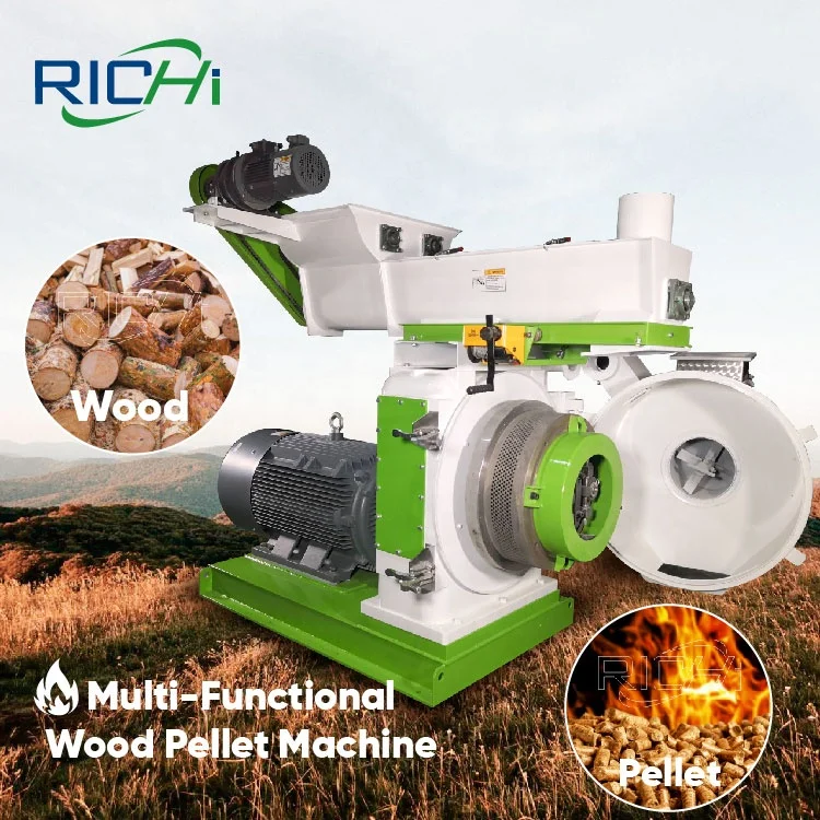 ATV&UTVRICHI 600-800kg/h Wood Pellet Making Machine - CE Certification Pine Beech Wood Pellet Maker for Sale
