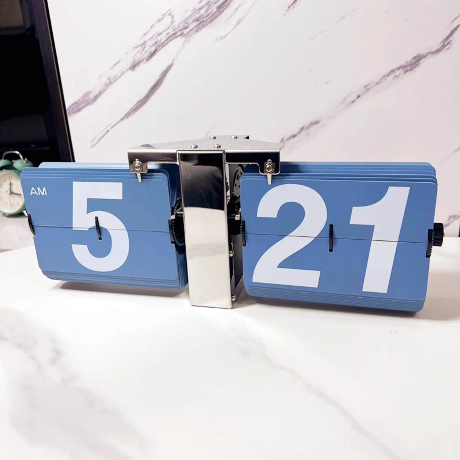 Desktop Flip Timepiece Light Luxury Flip Timepiece Home Decor Large Numbers Easy to Read for Desk