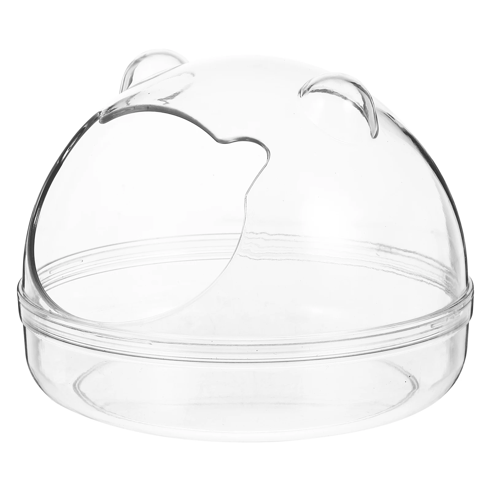 

2Pcs Hamster Bath Container Transparent Small Pet Bath Basin Plastic Anti Skid Bottom Smooth Edges Chinchilla Bathtub Hamster