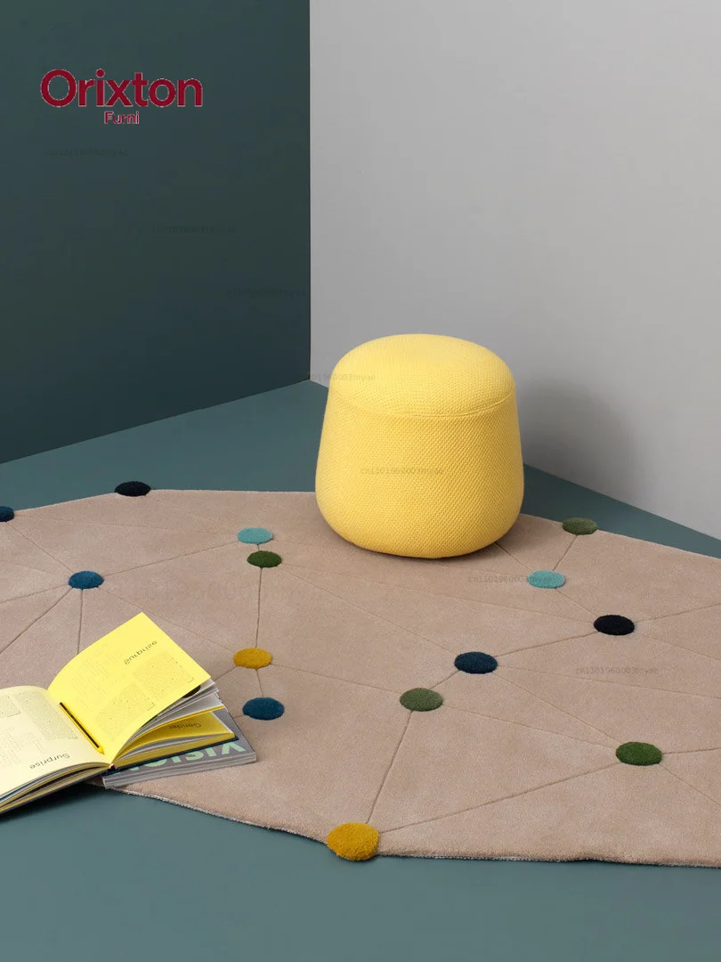 Seat cushion furniture, shoe-changing bench, living room fabric sofa stool, creative light luxury low bench, movable
