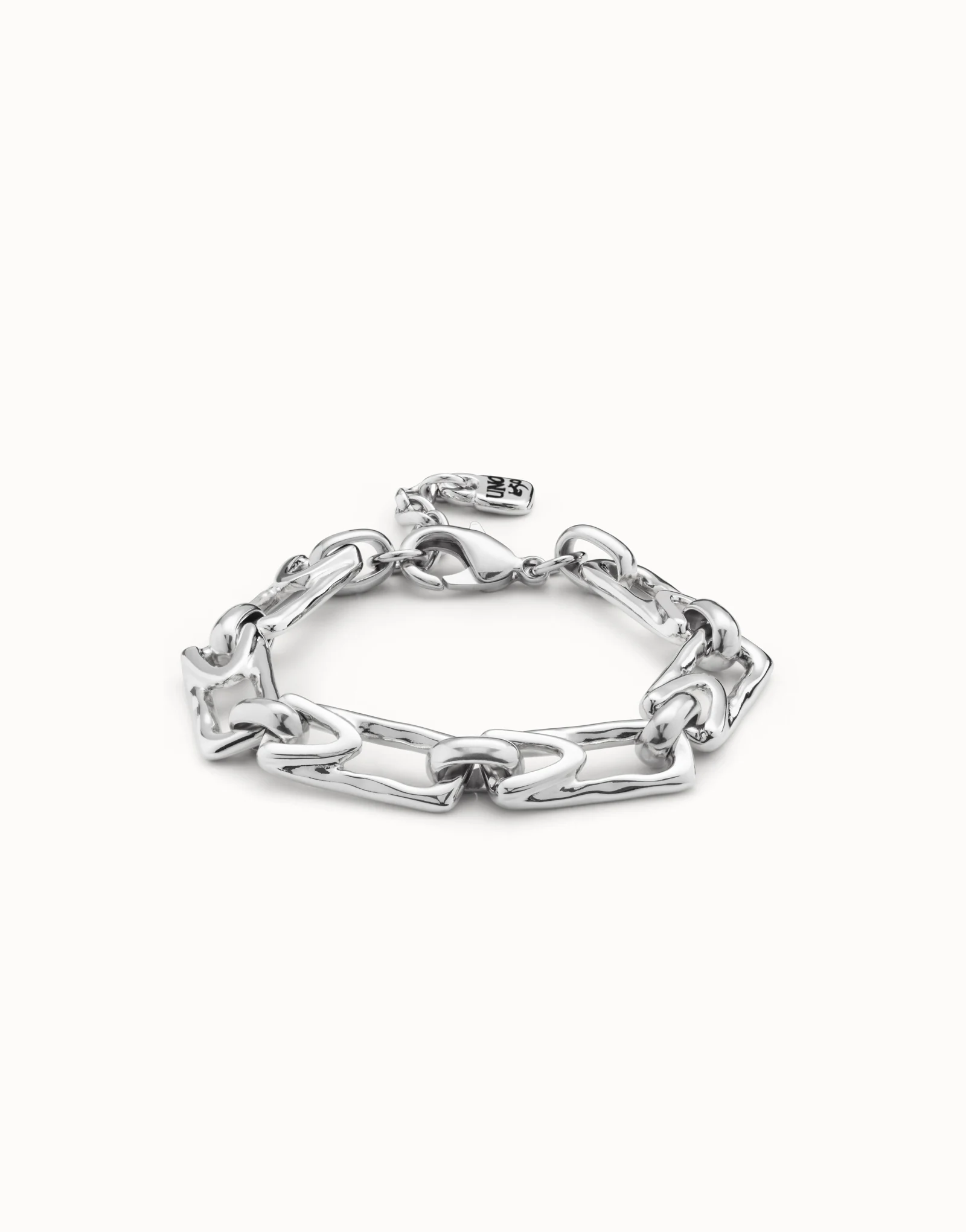 2024 New UNO DE 50 Jewelry Plated Sterling Silver Bracelet with Medium Rectangular Chain Link, Jewelry Gifts