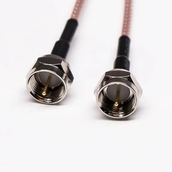 RG6 Coaxial Cable Wire, F Male to F Male Connector, Nickel Plated, for Internet Modem Router Satellite TV Antenna