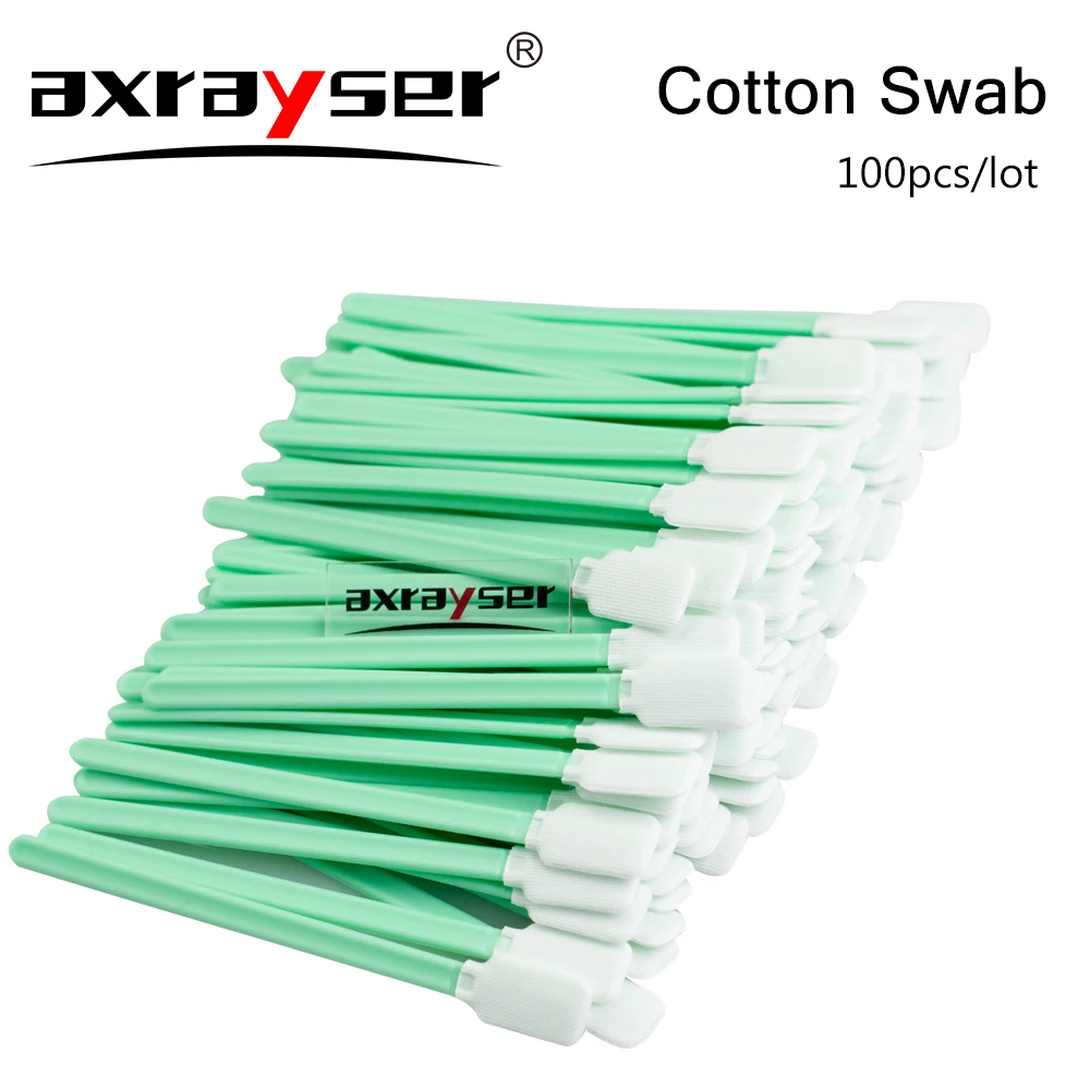 Cotonete Ferramentas de Limpeza Anti-estático Dust Off para Fiber Laser Lente Principal Janelas de Proteção Não Tecido Indústria 100 Pcs