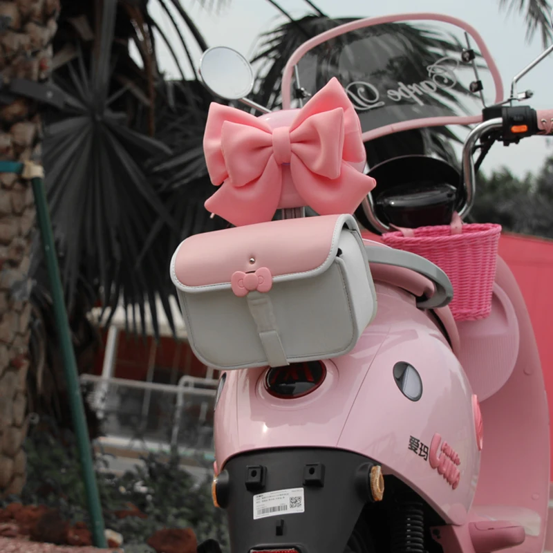 Universal Electric Motorcycle Pink Tail Bag Renovation Decorative Backrest Storage Bag