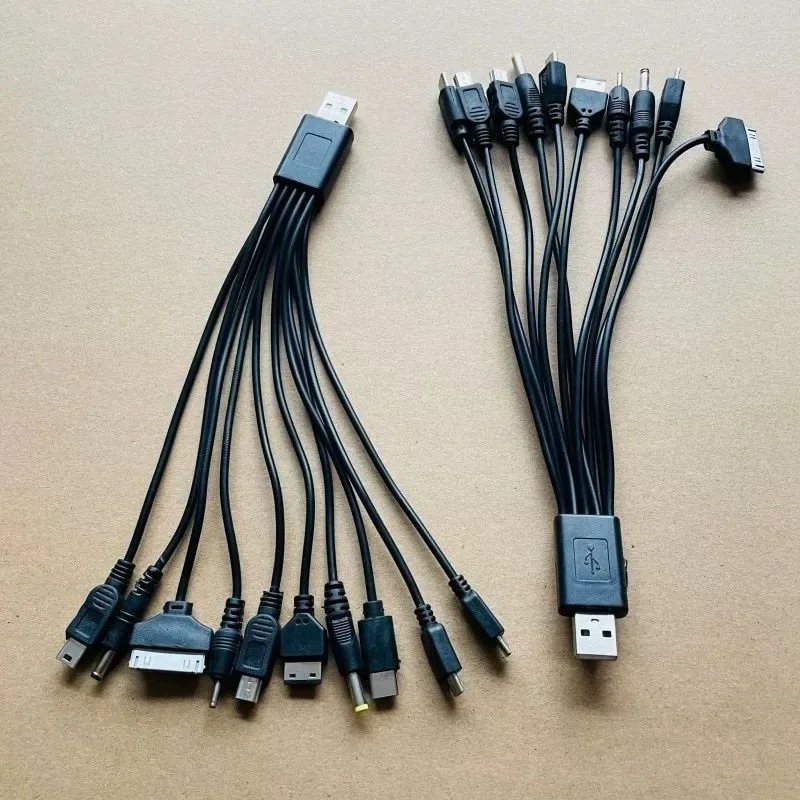 Ten In One Charging Cable USB To Type C Multi Port Adapter Power Supply Cord For Multiple Devices Smart Charging