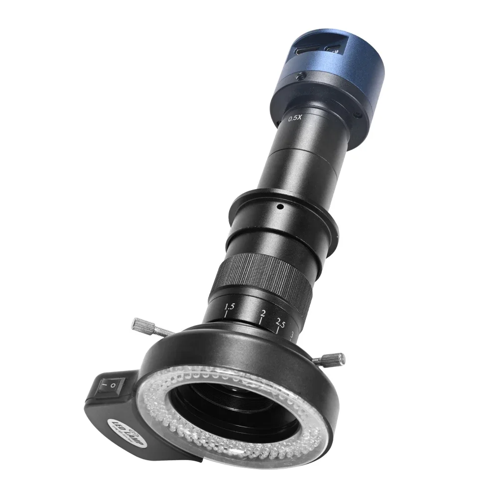 

HAYEAR 4K UHD VIDEO CAMERA HDMI USB DUA INTERFACE SYNCHRONIZED OUTPUT WITH 180X ZOOM LENS AND 144LED RING LIGHT SET