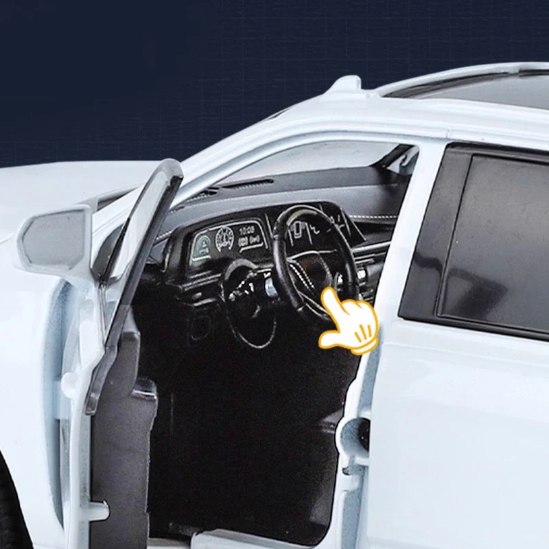 1:24スケール合金製SUVカーモデルおもちゃ、サウンド&ライト、開閉ドア&プルバックアクション付き - 男の子へのフェスティバル、クリスマス、誕生日プレゼントに最適