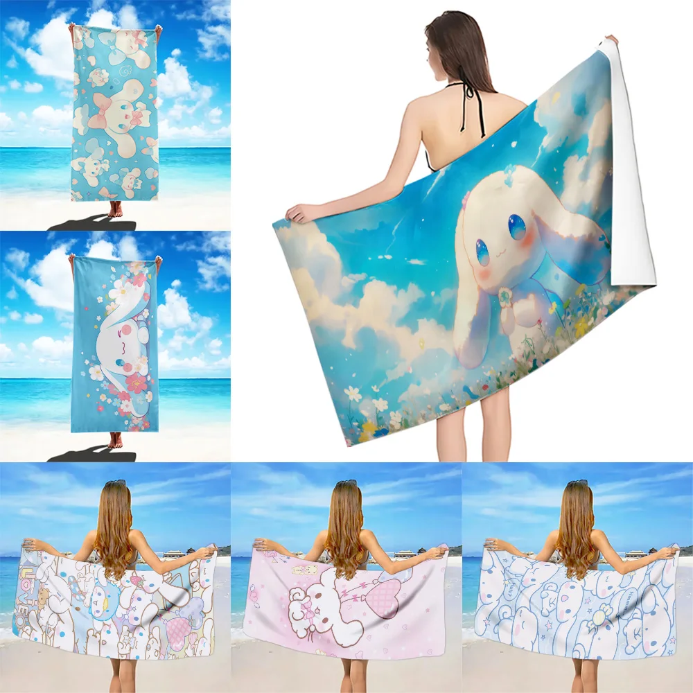 

Cartoon Colorful CinnamorollS Beach Towel Microfiber Sand Quick Dry Soft Sandproof Pool Towels for Women Travel Shower Camping