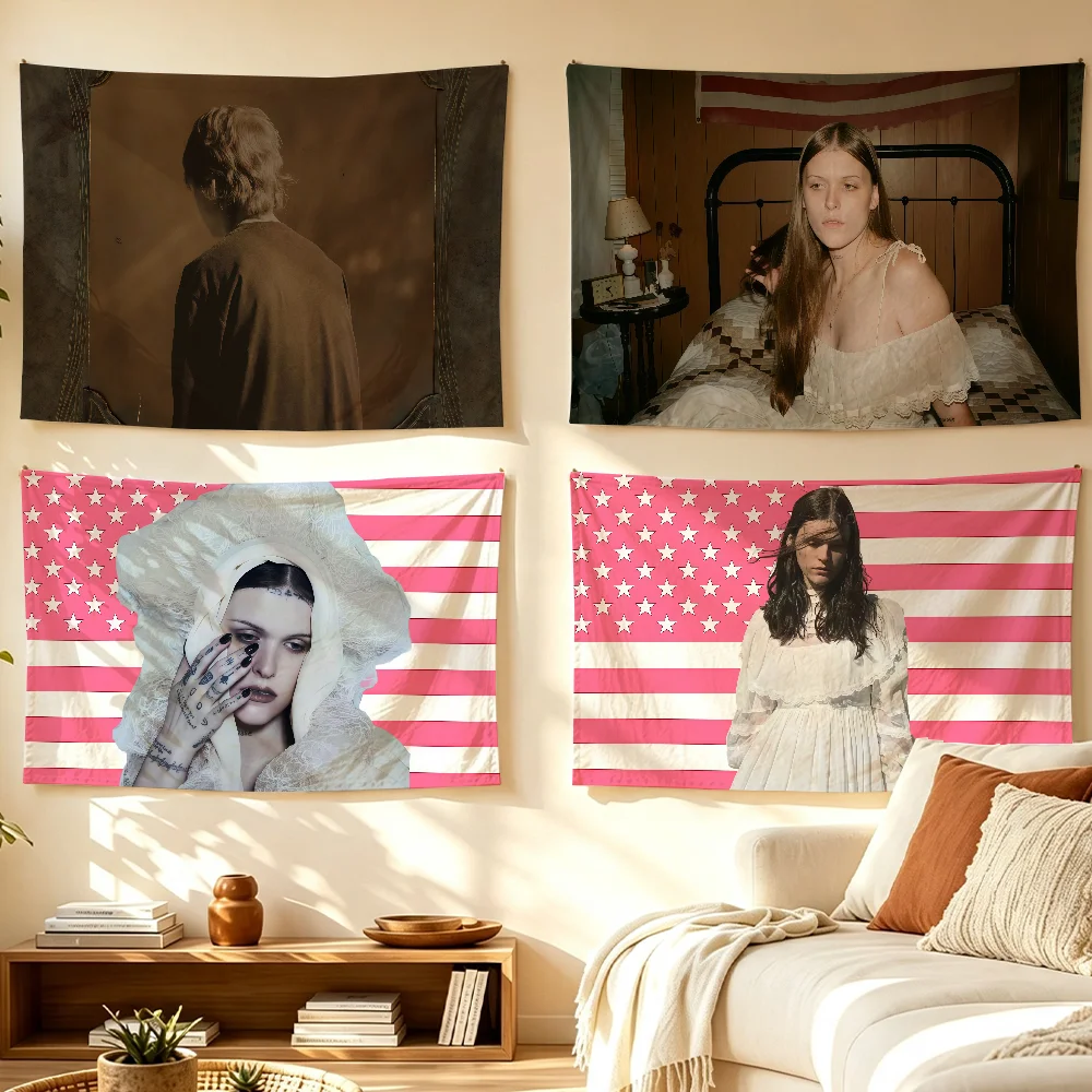 Singer Ethel C-Cain flag Room Decoration Wall Tapestry Hanging Aesthetic Bedrooms Advertising Banner