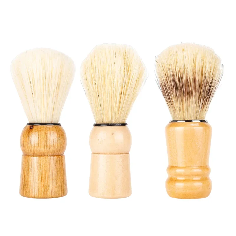 1PC Badger Hair Men's Shaving Brush Salon Men Facial Beard Cleaning Shave Tool Razor Brush With Wood / Plastic Handle