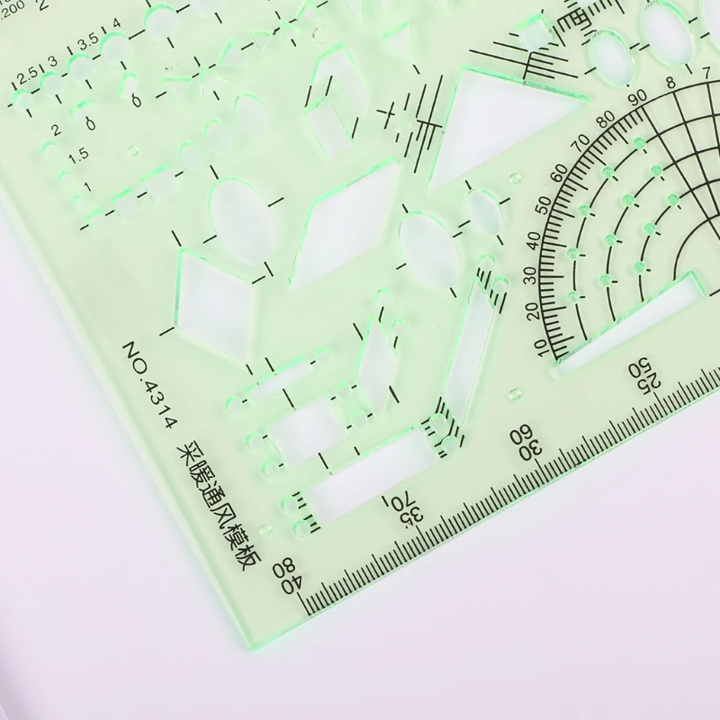 Rectangle Circle Geometric Drawing Tool Template Ruler Student Stationery Dropship