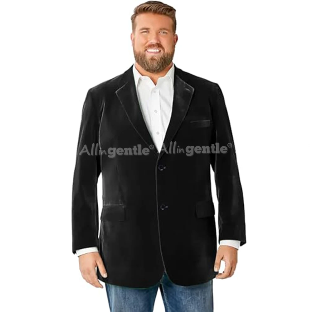 Big and Tall Mens Suits Elegant 2 Piece Set with Matching Jackets & Pants Flannel Business Negotiations Weddings Gatherings