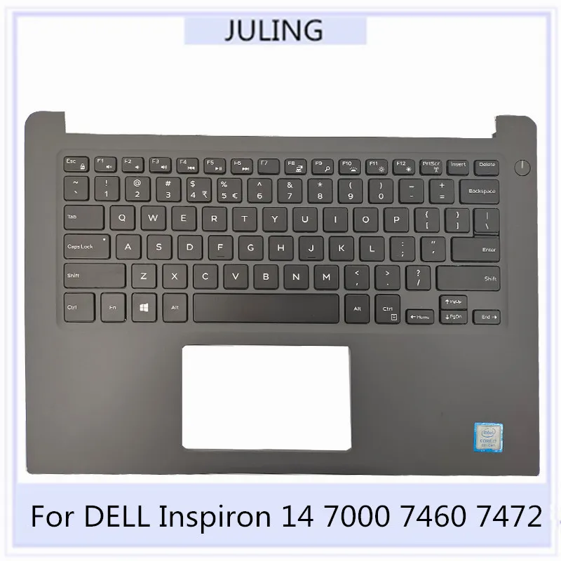 

Подставка для рук для ноутбука DELL Inspiron 14 7000 7460 7472, верхняя крышка, клавиатура, панель с английской клавиатурой с/без подсветки