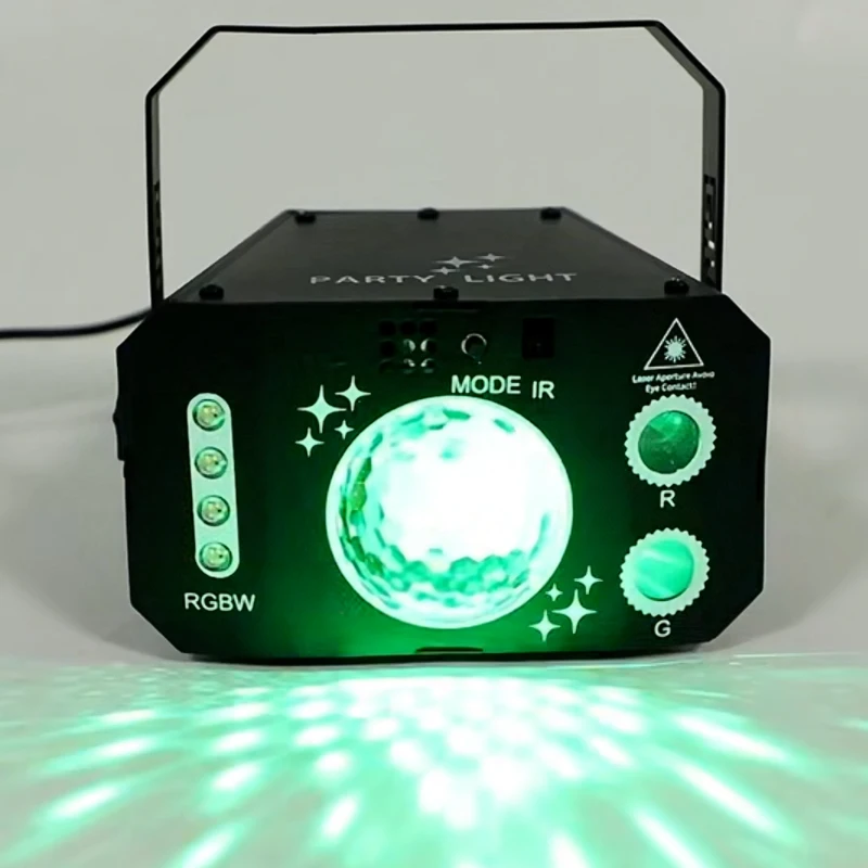 

Портативный лазерный проектор для дискотек и вечеринок 2026: красные, зеленые, синие стробоскопы с пультом ДУ для вечеринок, свадеб, баров, клубов