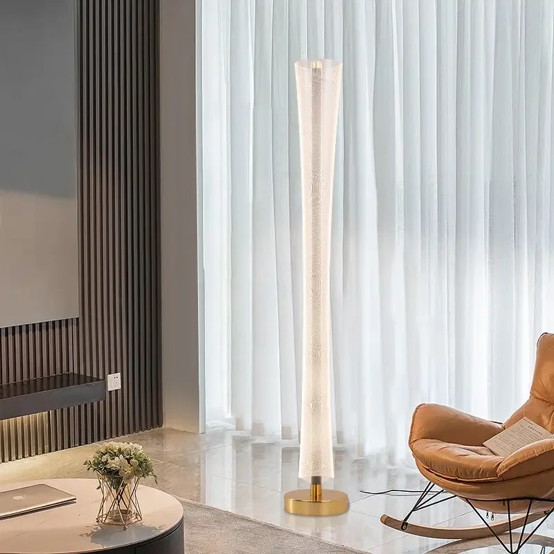 Floor lamp, small waist, bedside, luxurious room, romantic balcony, remote control, intelligent, simple and atmospheric