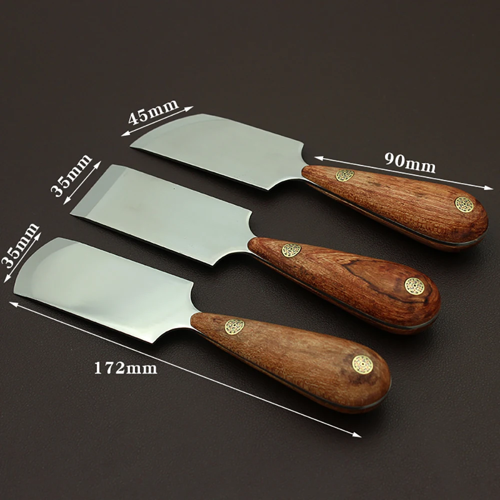 Senior Leather Knife Professional DIY Handmade Leathercraft Cutting Skiving Tools M390 Steel Super Sharp Blade Rosewood Handle