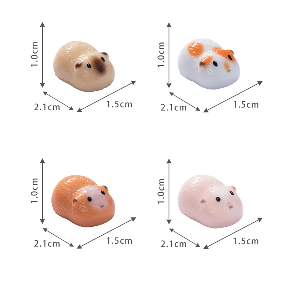 10-50 Stück Mini-Meerschweinchen-Figuren aus Kunstharz, Miniatur-Tierfiguren für Feengärten, Miniatur-Mooslandschaften, DIY-Bastelarbeiten – Detail 6