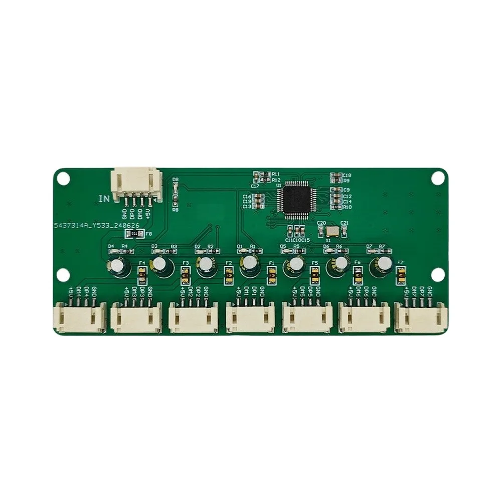USB-Hub-Modul 1 bis 7 Port Erweiterungsplatine mit LED-Anzeige für PC Hochleistungsgeräteanschluss Grüne PCB Sensor-IC