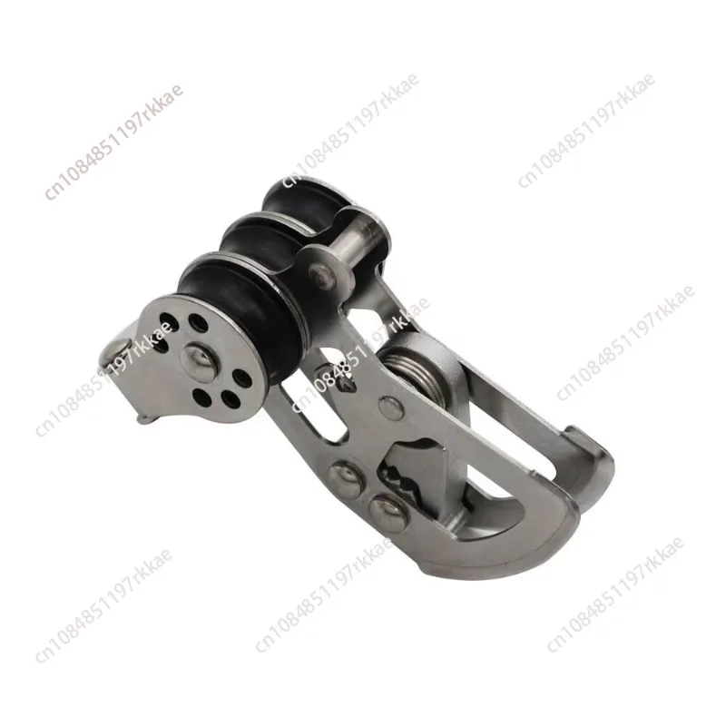 304 Stainless Steel Nylon Locking Pulley for Outdoor Vehicle Awning Sailboat Rope Surfing Sail Hardware - view 3