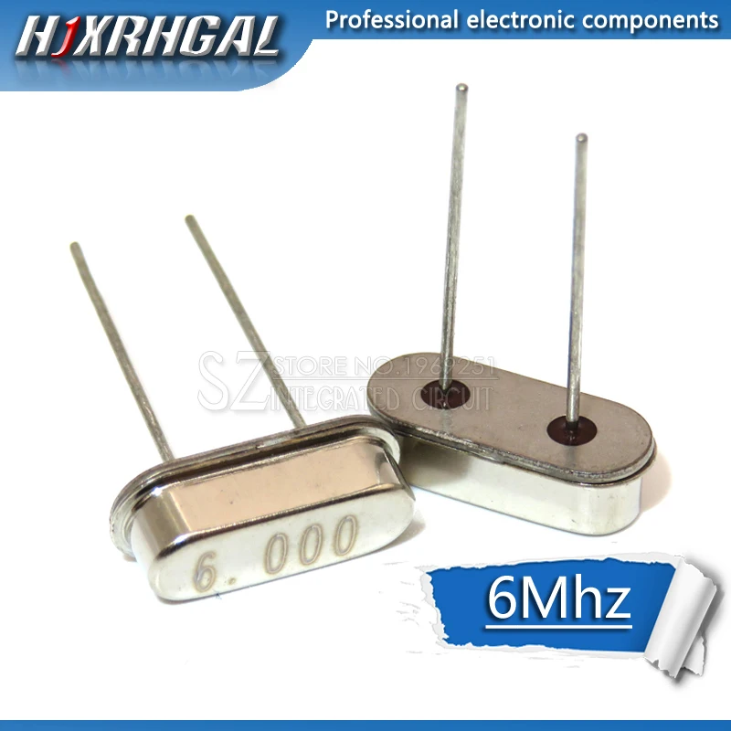 10pcs 4Mhz 6Mhz  8MHz  12MHz  16MHz  20MHz  24MHz  32.768K 2*6  32.768K 3*8 HC49S  quartz resonator Crystal Oscillator hjxrhgal