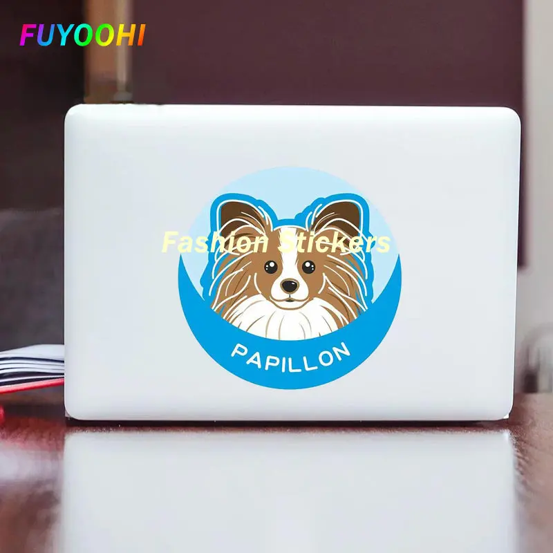 FUYOOHI Play Stickers Papillon Continentl Toy Spaniel Dog Fine Decal Waterproof Vinyl Car Wrap Stickers Truck Motorcycle Decals