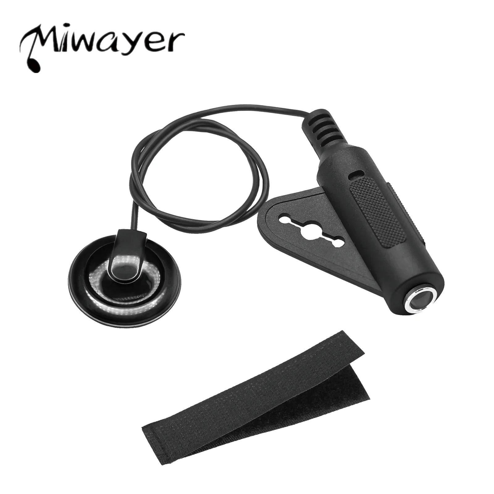 

Пьезозвукосниматель Miwayer для акустической гитары, укулеле — преобразователь с клейким креплением и разъемом 1/4 дюйма