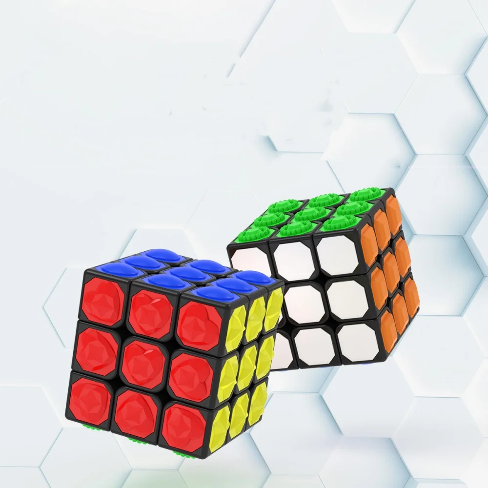 YongJun YJ-Stickerless Finger Touch Cube ، لعبة ألغاز 3x3 ، هدية عمياء للأطفال ، لعبة تعمل باللمس للأطفال