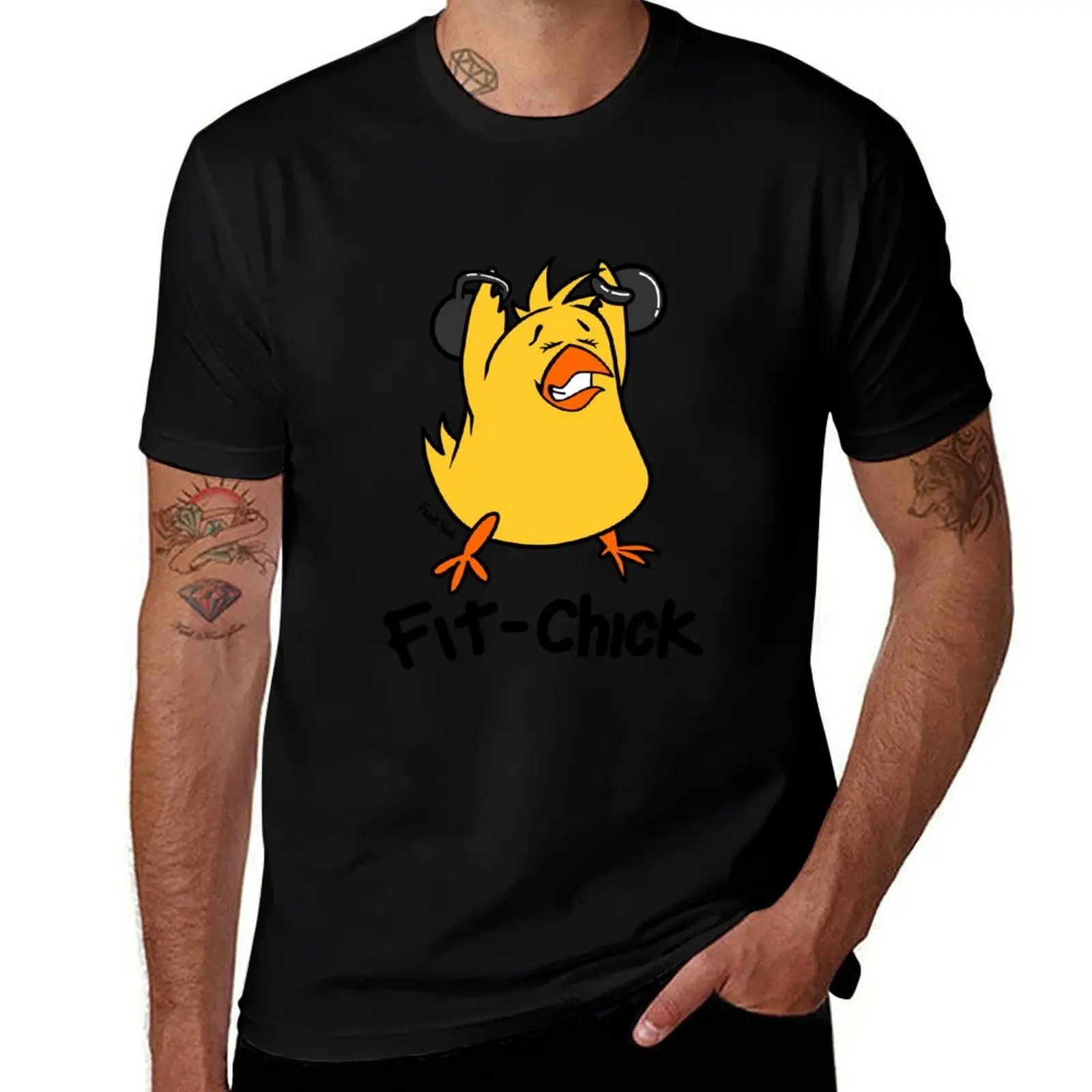 

Fit Chick Two T-Shirt man t shirt cotton high quality t shirts cotton 100%