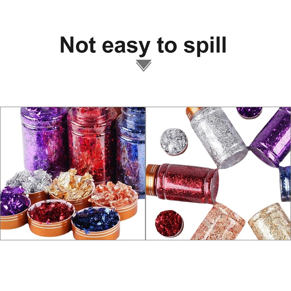 1 مجموعة الذهب احباط رقائق مسمار ديكور فني فاخر لامعة الترتر لطلاء الحرف اليدوية مانيكير ملصق DIY مستلزمات الأظافر #2