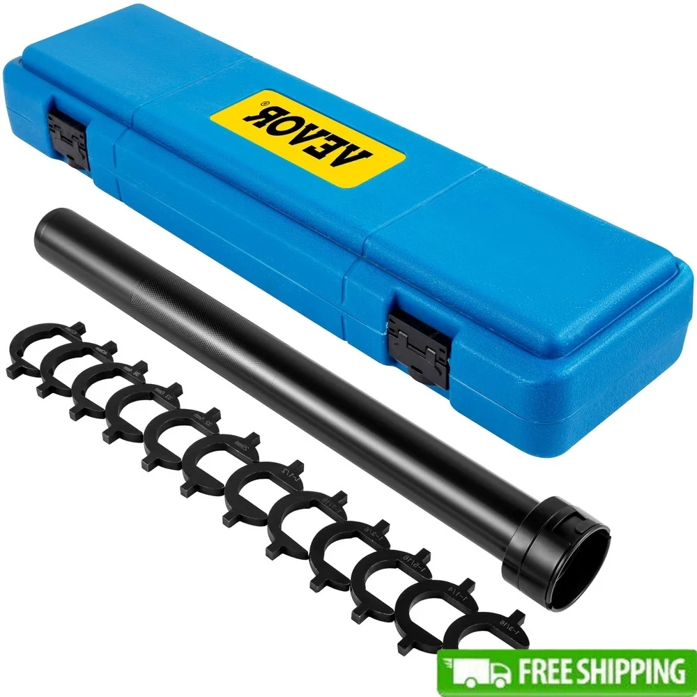 

12 PCS Inner Tie Rod Removal Tool Set with Crowfoot Adapters 1/2 Inch Drive Durable Steel Case Automotive Repair