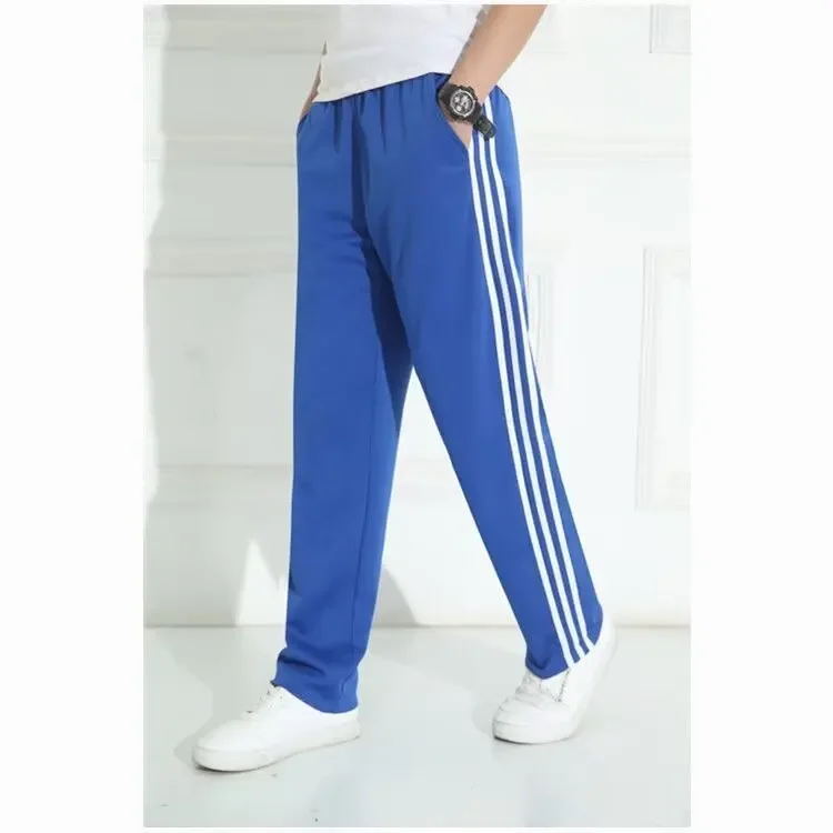 Cerulean Blue Green Straight-leg School Pants For Men Women Spring Autumn Term Student Casual Trousers