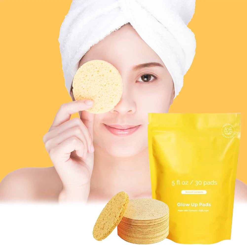 30/40PCS Kojic Acid Turmeric Cleansing Pads Unclog Pores Turmeric Kojic Acid Pads Face Turmeric & Kojic Acid Pads for Face Body