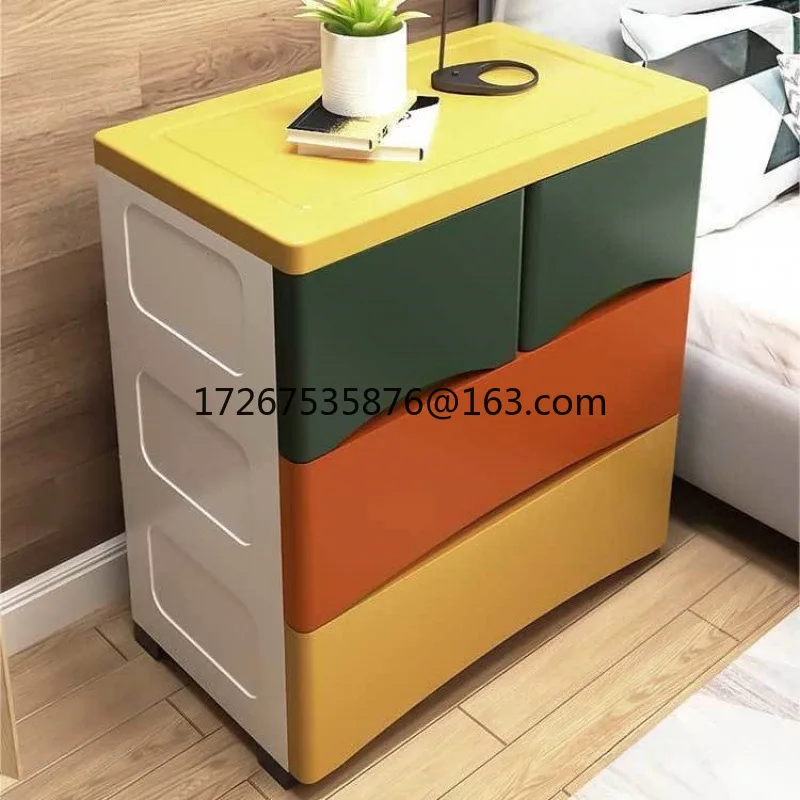 

Thickened storage cabinet, drawer storage box, plastic household finishing, five-bucket wardrobe, locker