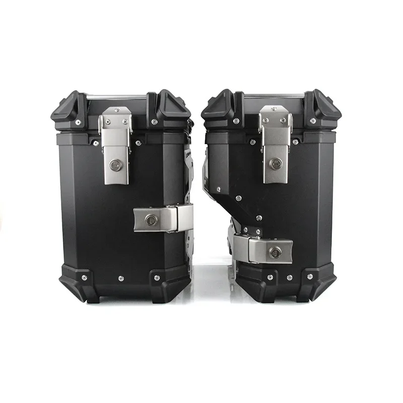 

New motorcycle 38L aluminum alloy side box anti-drop and anti-collision trunk is a must for travel