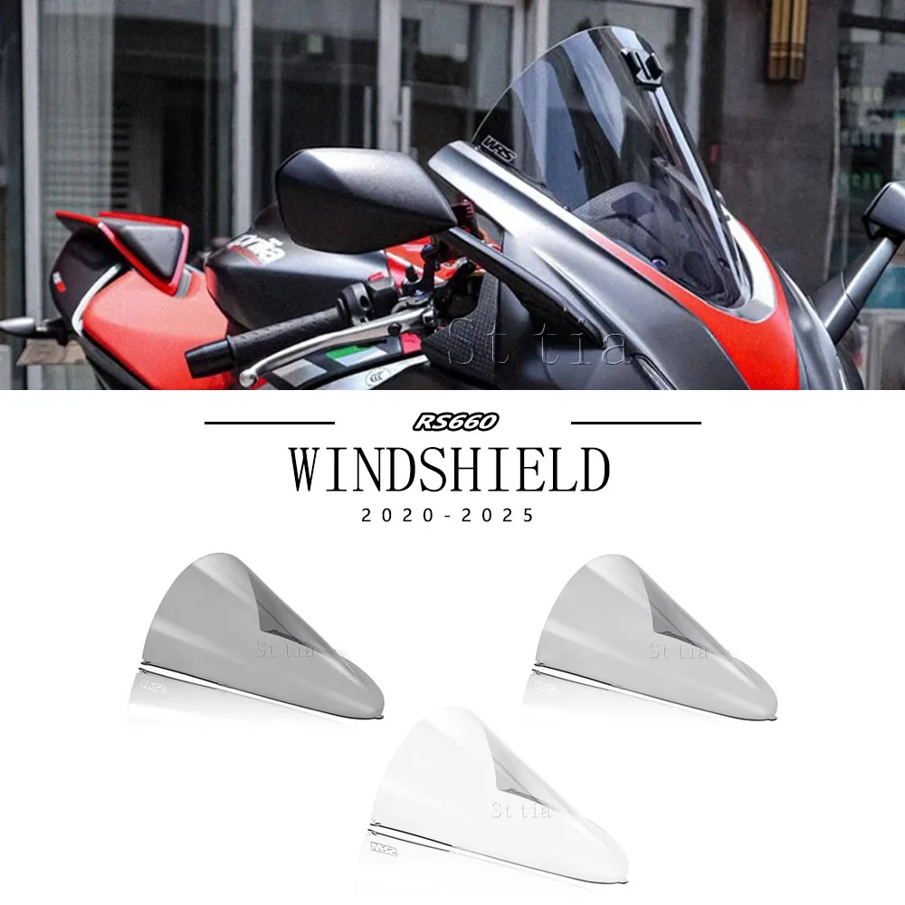 

Fit For Aprilia RS660 RS 660 2020 2021 2022 2023 2024 2025 Motorcycle Windshield WindScreen Blower Panel Black Gray Transparency