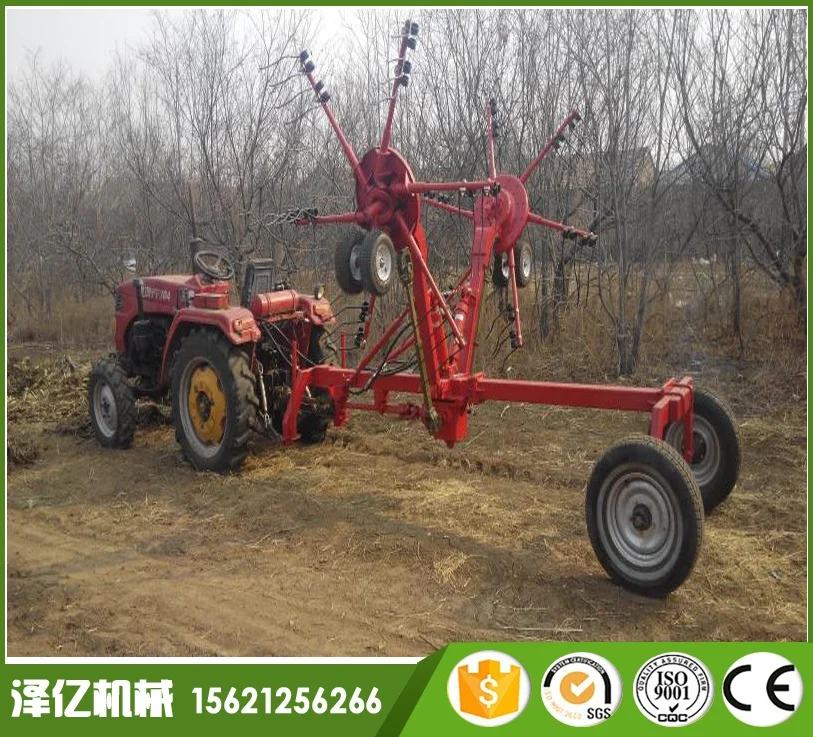 Traktor Baru Produktivitas Tinggi, Rotary Rake, Peralatan Pertanian Populer