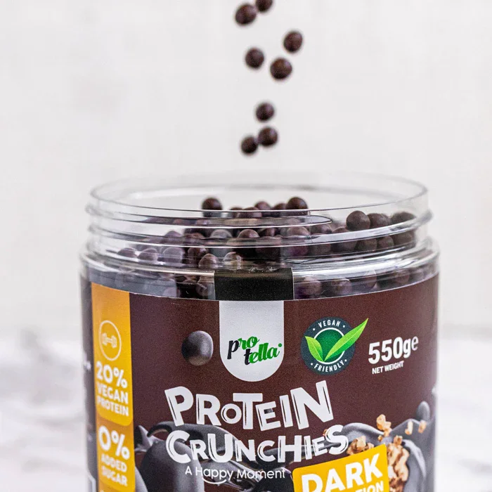 Topping Protein Crunchies Mix flavor Dark Chocolate 550g - PROTELLA