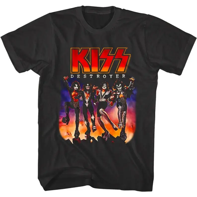 KISS BAND T-Shirt Destroyer Album Poster Big and Tall Shirts