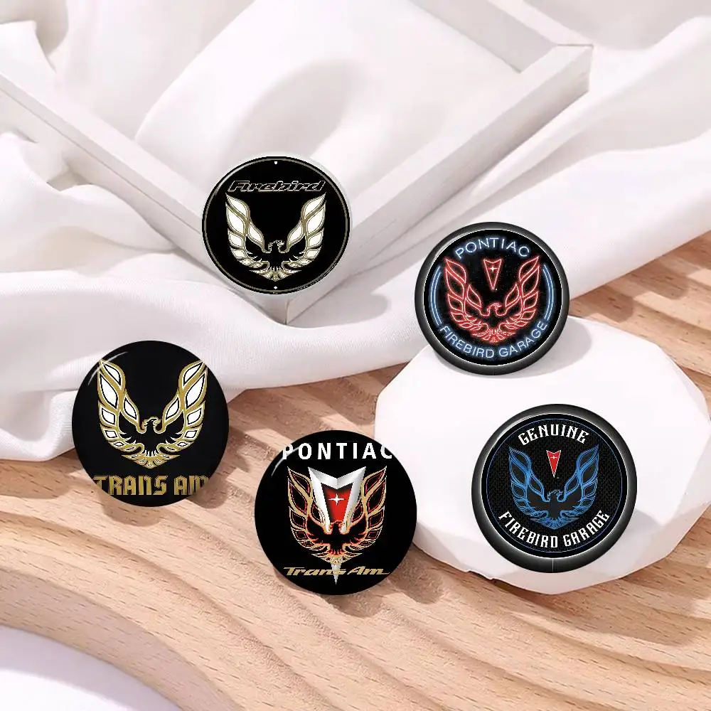 Pontiac Firebird Trans Creative Pins Funny Faces Round Snap-in Brooch Badge Backpack Hat Accessories Jewelry Gifts view 4