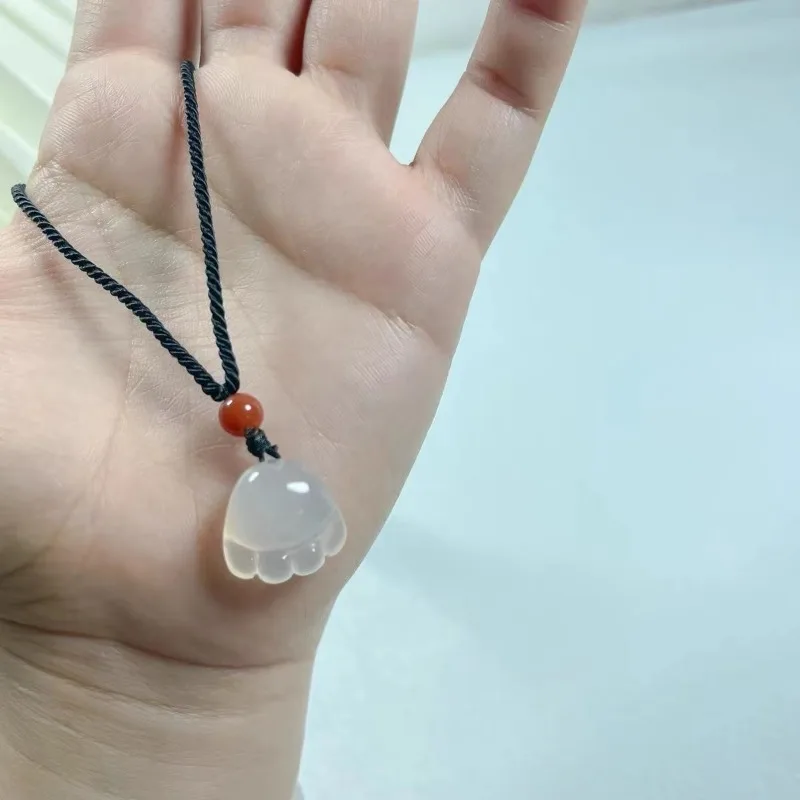 Ice Seed Lotus Pod Chubby Fish Pendant Ruyi Agate Cat Claw Pendant