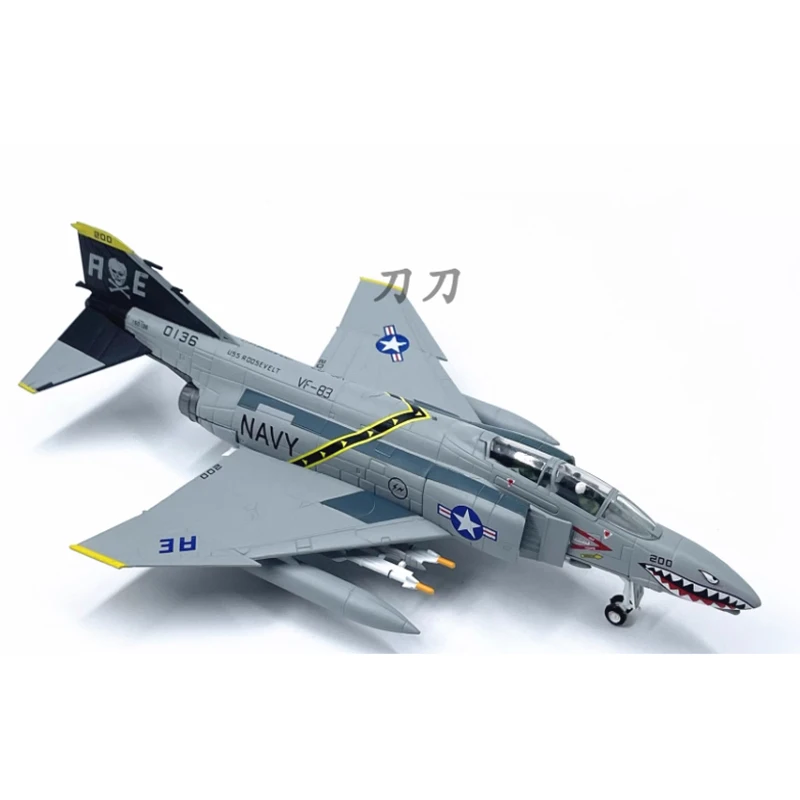 1:100 Scale Navy F-4C fighter aircraft model alloy finished simulation model Static decoration Souvenir gifts for adult boy